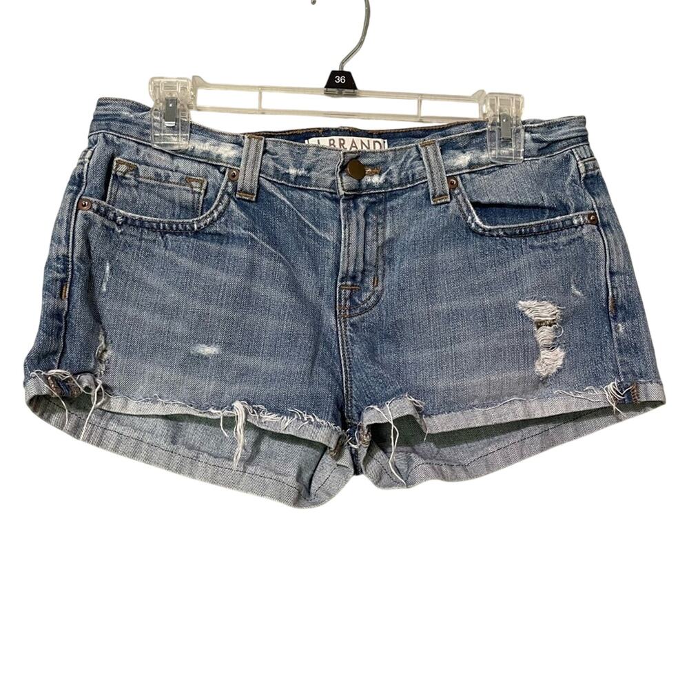 J Brand Denim Distressed Cut Off Jean Shorts Womens 27 Blue Casual Festival